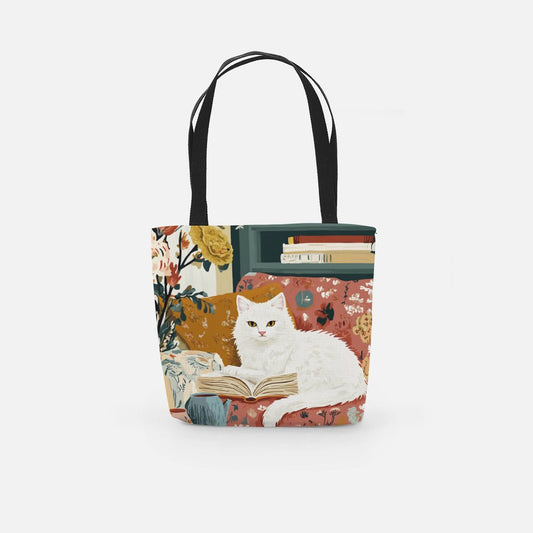 Cosy Cat White Fashion Bag