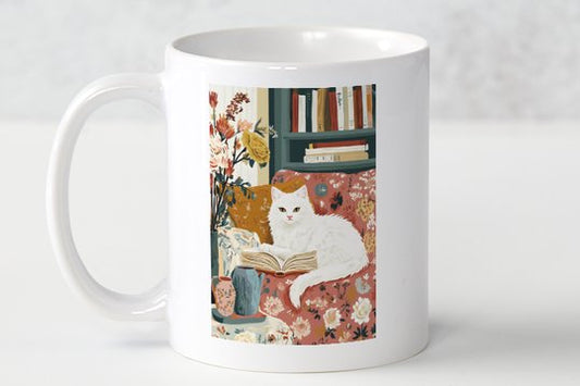 Cosy Cat White Mug