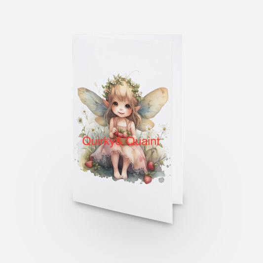 Strawberry Fairy Greeting Card