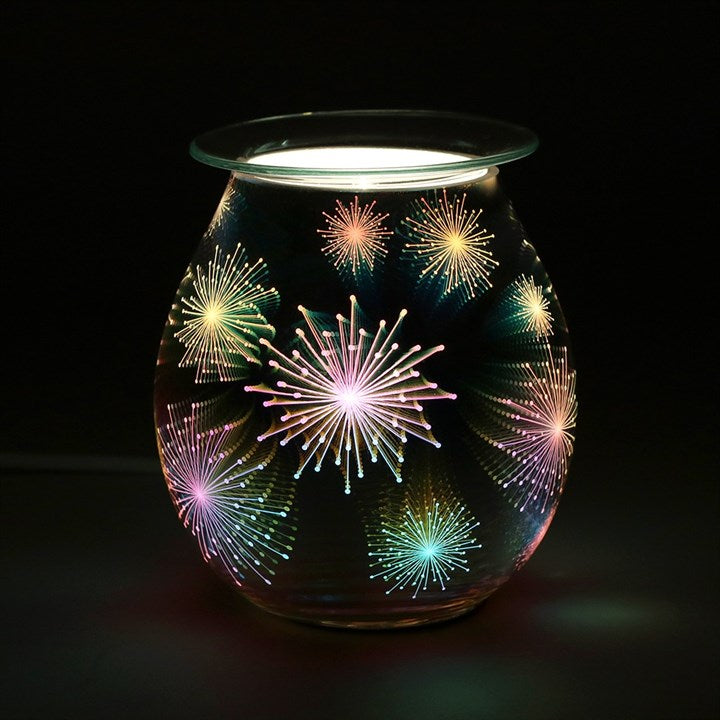 ELECTRIC OIL BURNER - 3D FIREWORK EFFECT LIGHT UP