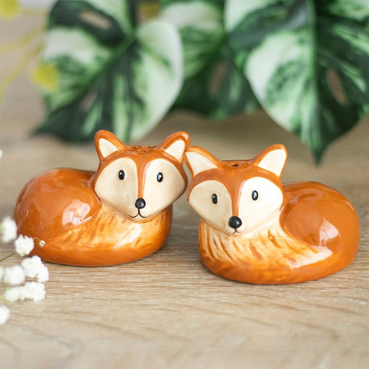 FOX SALT AND PEPPER SHAKERS