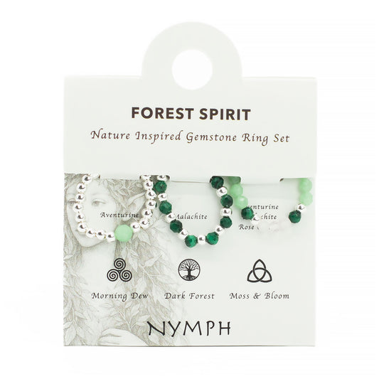 Gemstone Ring Set  - Forest Spirit