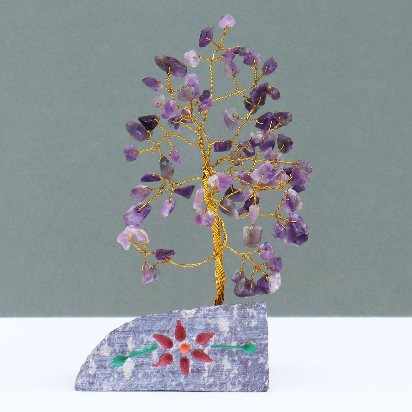 Indian Gemstone Tree - Amethyst - 80 Stone