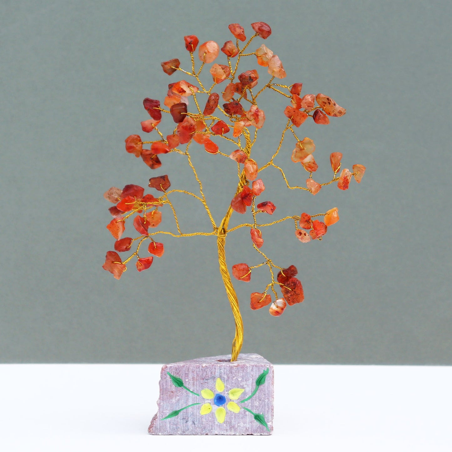 Indian Gemstone Tree - Carnelian - 80 Stone