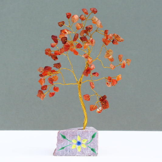 Indian Gemstone Tree - Carnelian - 80 Stone