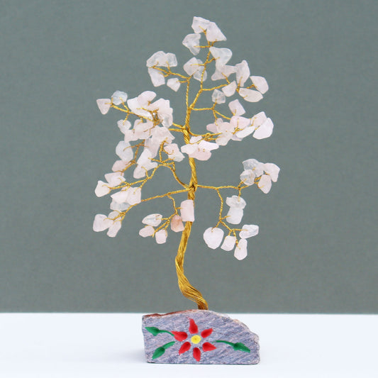 Indian Gemstone Tree - Rose Quartz - 80 Stone