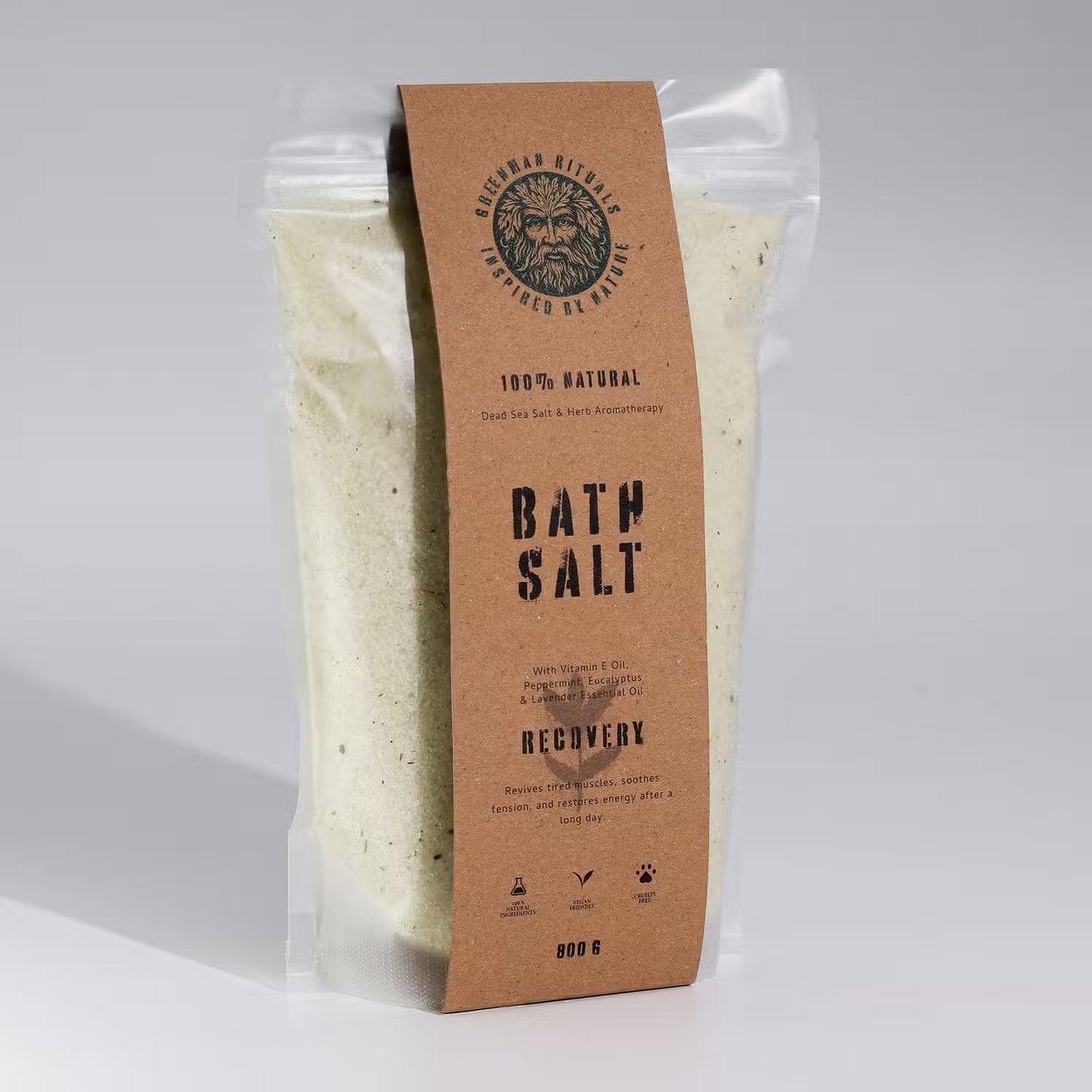 Greenman Rituals Menthol Aromatherapy Epsom Bath Salt – Recovery