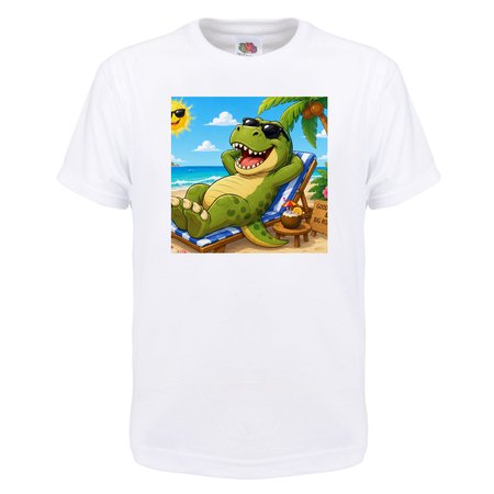 T Rex on a Beach T-Shirt