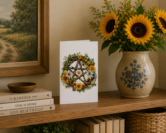 Summer Solstice (Litha) Pentagram Card