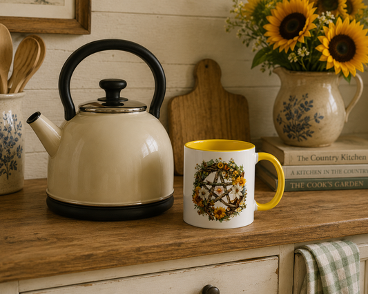 Summer Solstice (Litha) Pentagram Mug