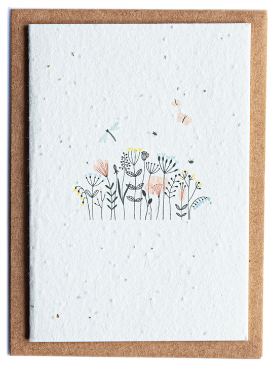 Plantable Wildflower Seed Card - Pastel Flowers