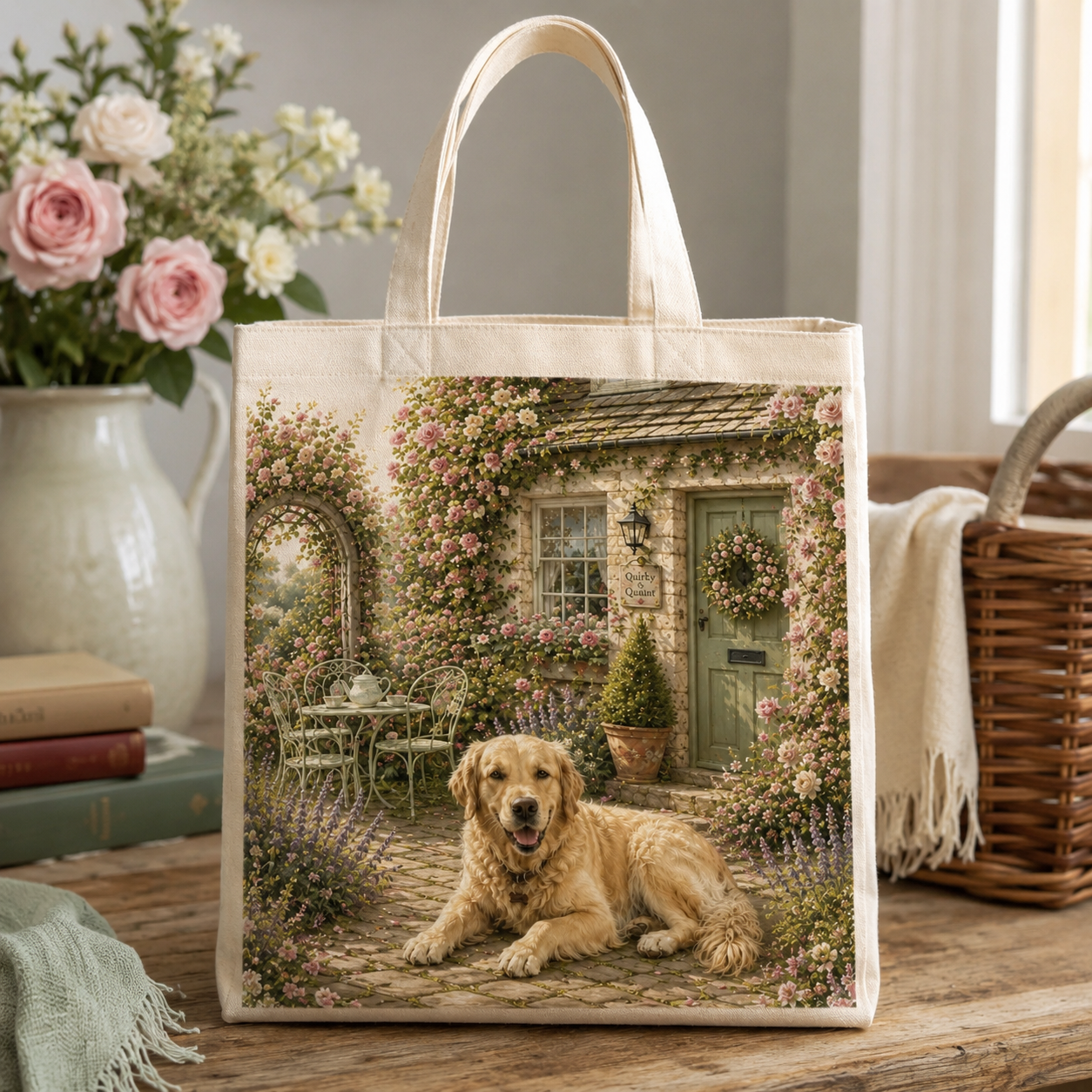🌹 The Rose Cottage Tote Bag