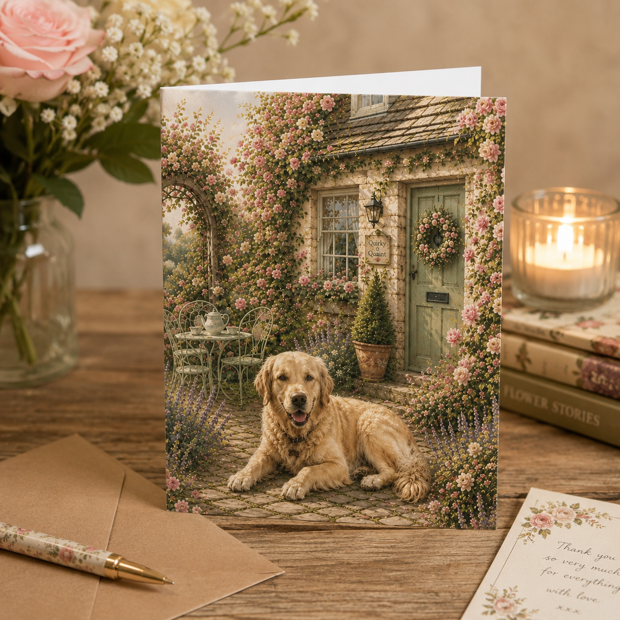 The Rose Cottage Greetings Card