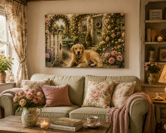 Rose Cottage Canvas Print