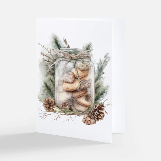 Rustic Christmas Cookies Cards - Pack of 5