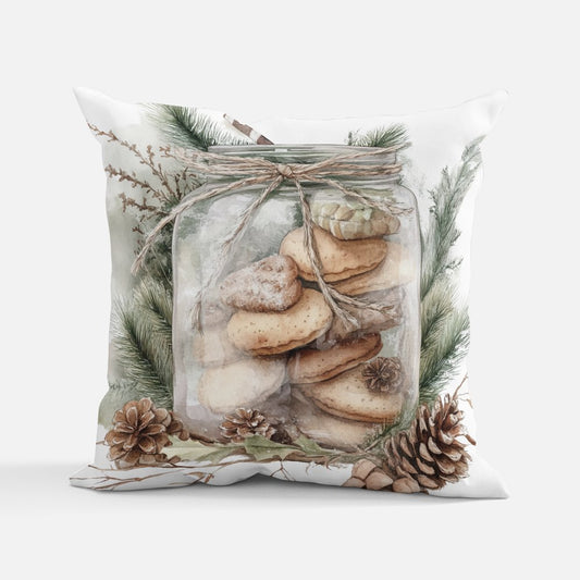 Rustic Christmas Cookies Cushion