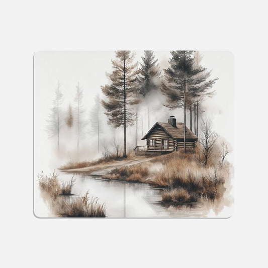 Rustic Christmas House Throw