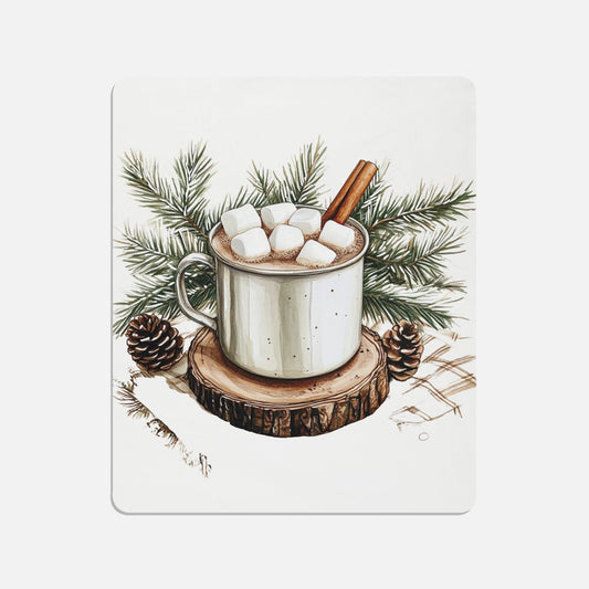 Rustic Christmas Marshmallows Throw