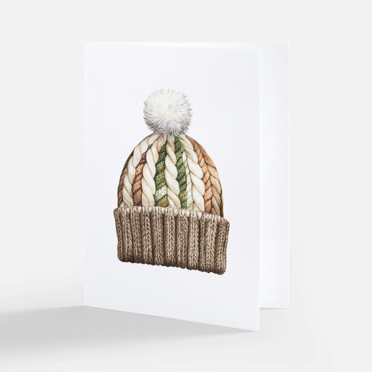Rustic Christmas Woolly Hat Cards - Pack of 5