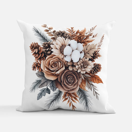 Rustic Christmas Wreath Cushion