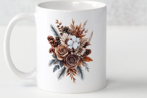 Rustic Christmas Wreath Mug
