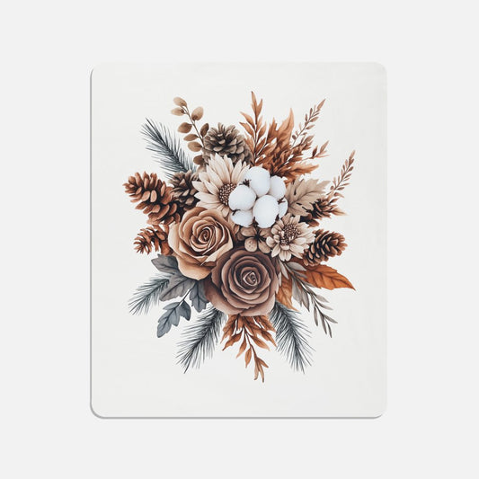 Rustic Christmas Wreath Throw