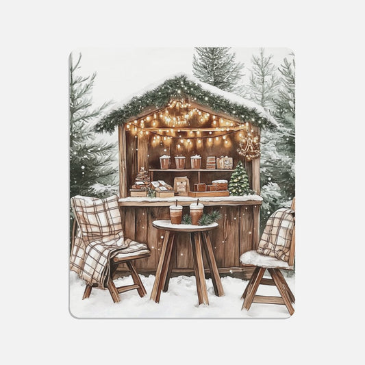 Rustic Christmas Lodge Throw