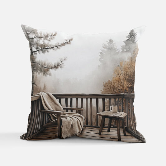 Rustic Christmas View Cushion