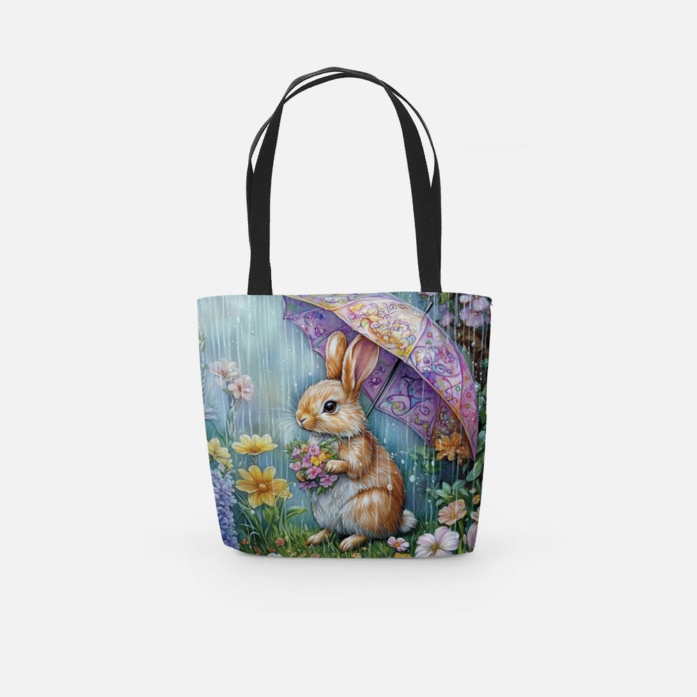 Spring Bunny with brolly Fashion Bag