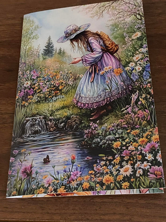 Spring Girl Card