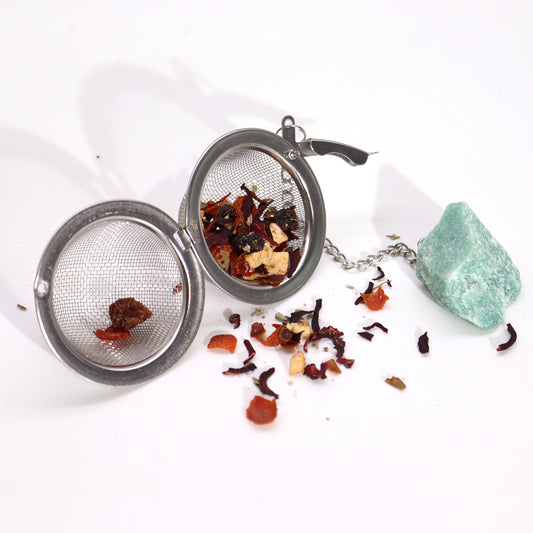 Raw Gemstone Tea Strainer - Aquamarine