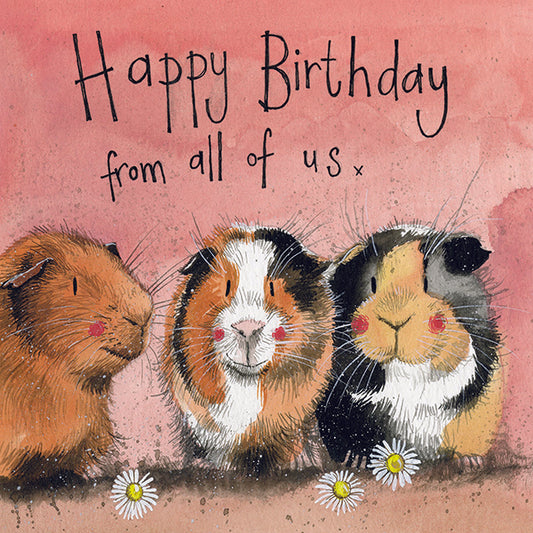 Card - The Three Guinea Pig Birthday