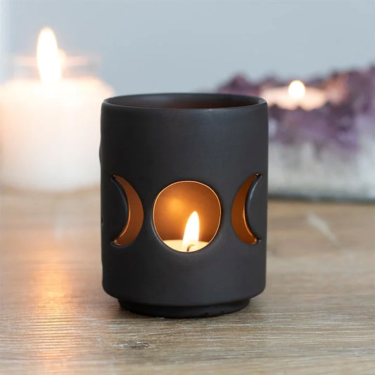 TRIPLE MOON CUT OUT TEALIGHT HOLDER