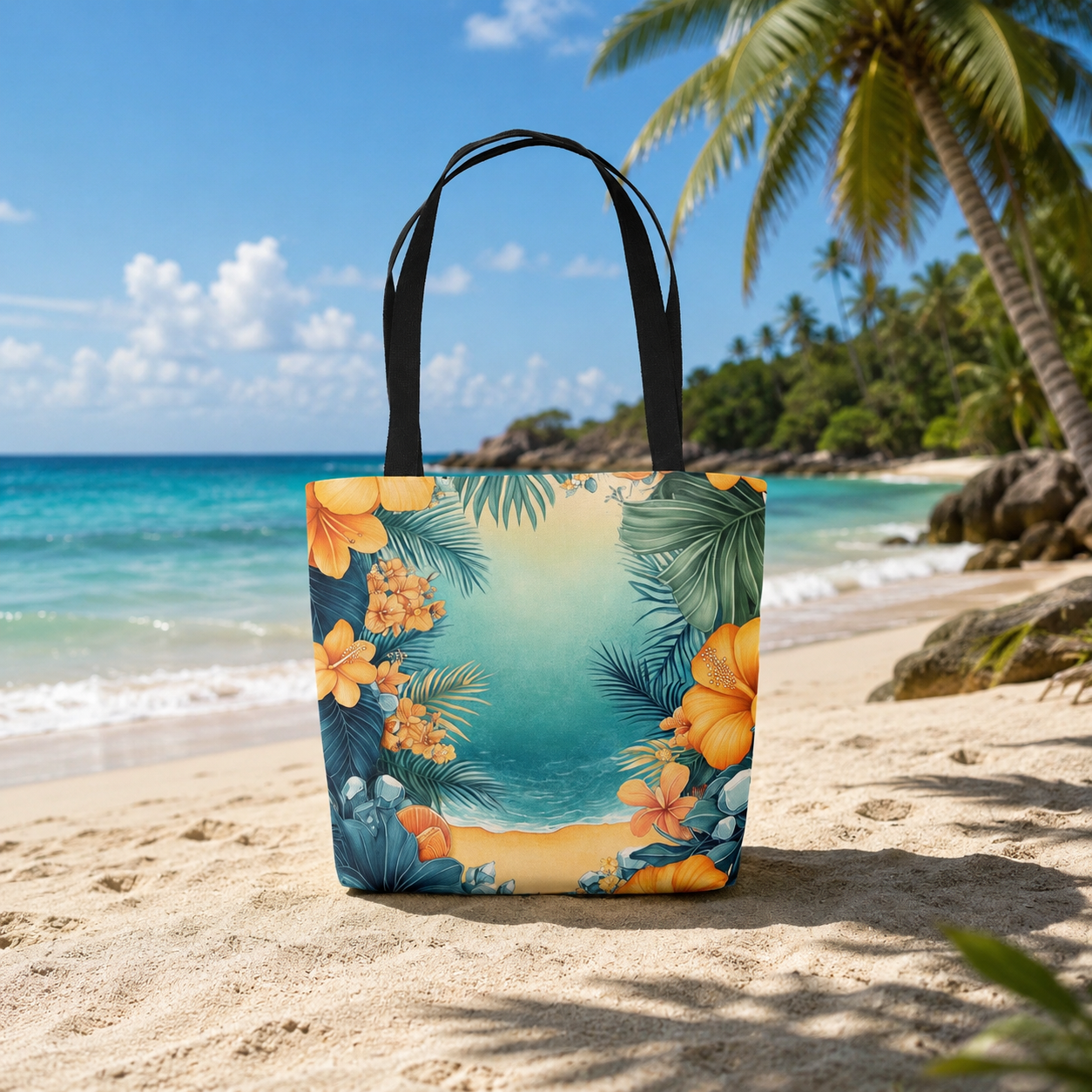 Tropical Beach 1 Fashion Bag