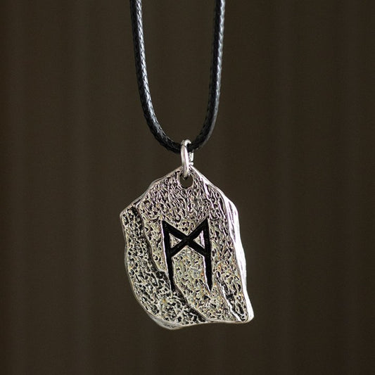 RUNE OF TRANSFORMATION VIKING CORD NECKLACE