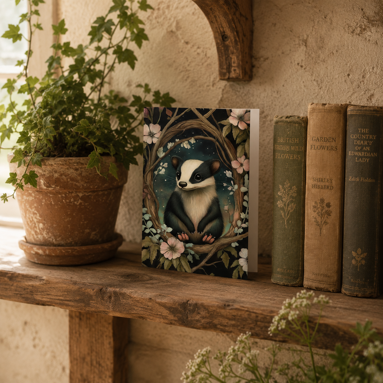 Woodland Friend Badger Card