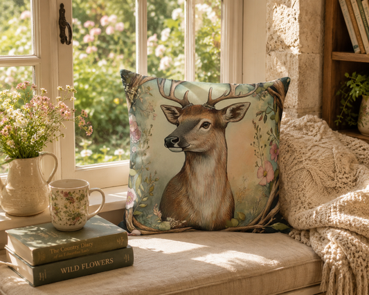 Woodland Friend Stag Cushion