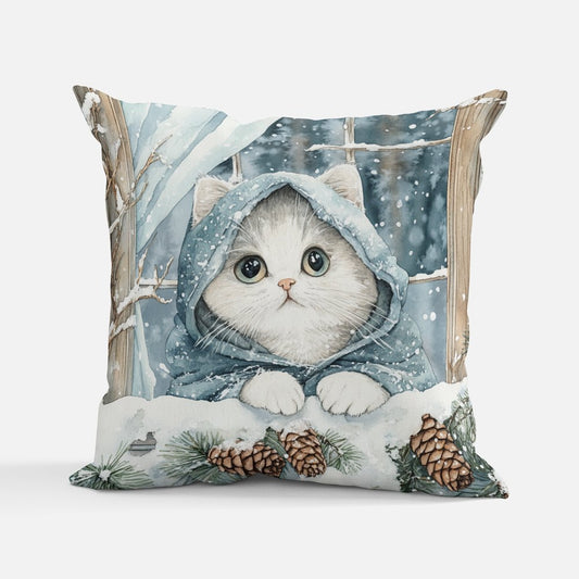 Winter Witch Cat Cushion