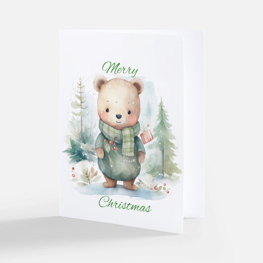Christmas Bear Cards - Pack of 5