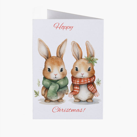 Christmas Bunnies Cards - Pack of 5