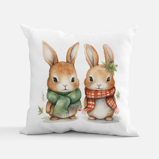 Christmas Bunnies Cushion