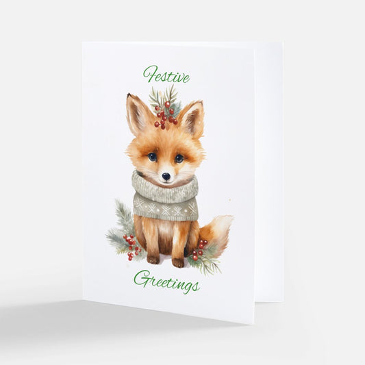 Christmas Fox Cards - Pack of 5