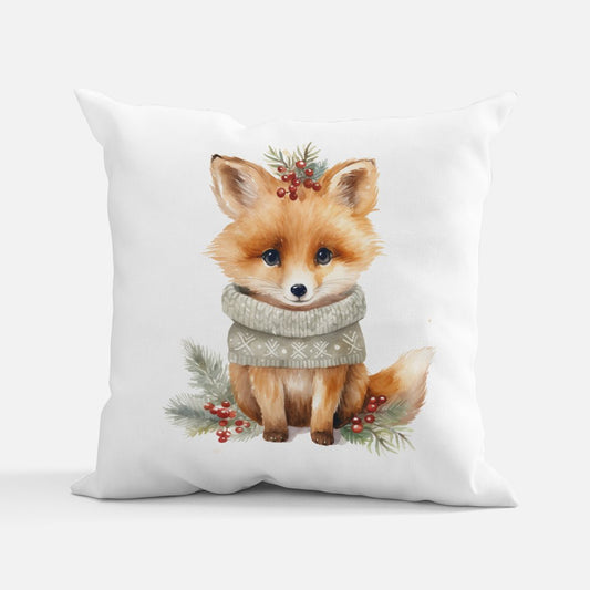 Christmas Fox Cushion