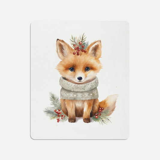 Christmas Fox Throw