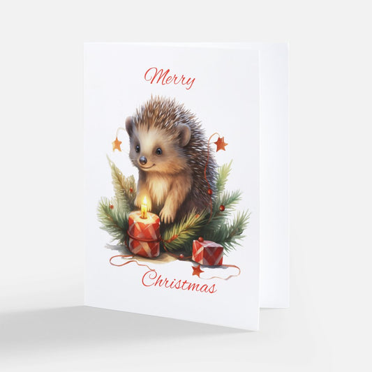 Christmas Hedgehog Cards - Pack of 5
