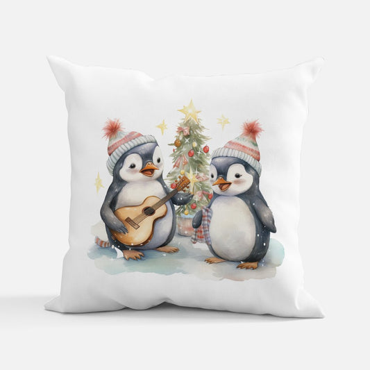 Christmas Penguins Cushion