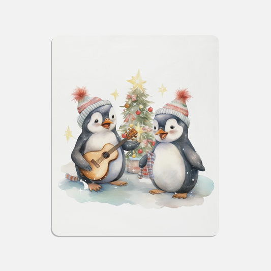 Christmas Penguins Throw