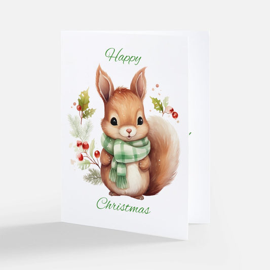 Christmas Squirel Cards - Pack of 5
