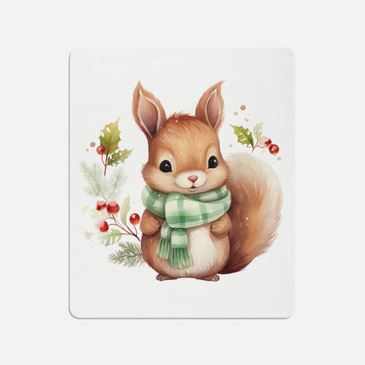 Christmas Squirel Throw